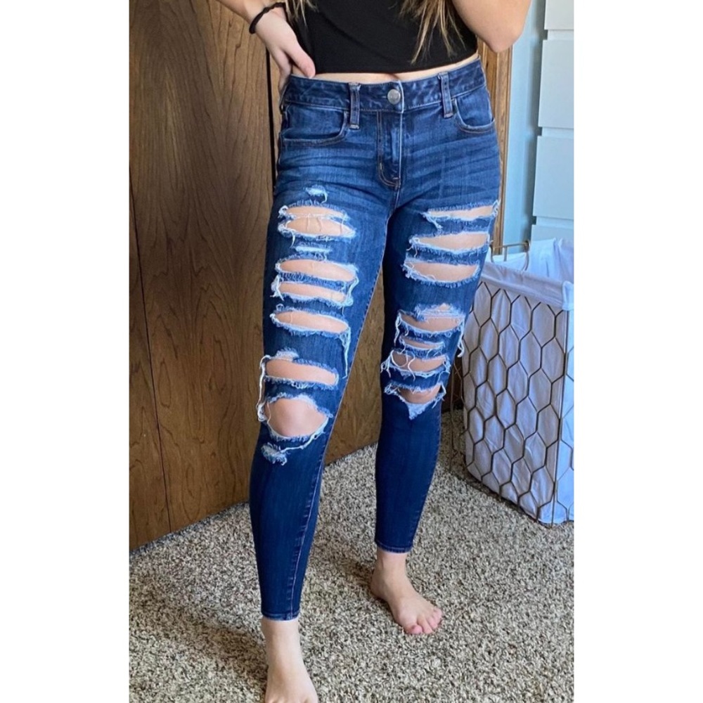 American Eagle Ripped Skinny Jeans
